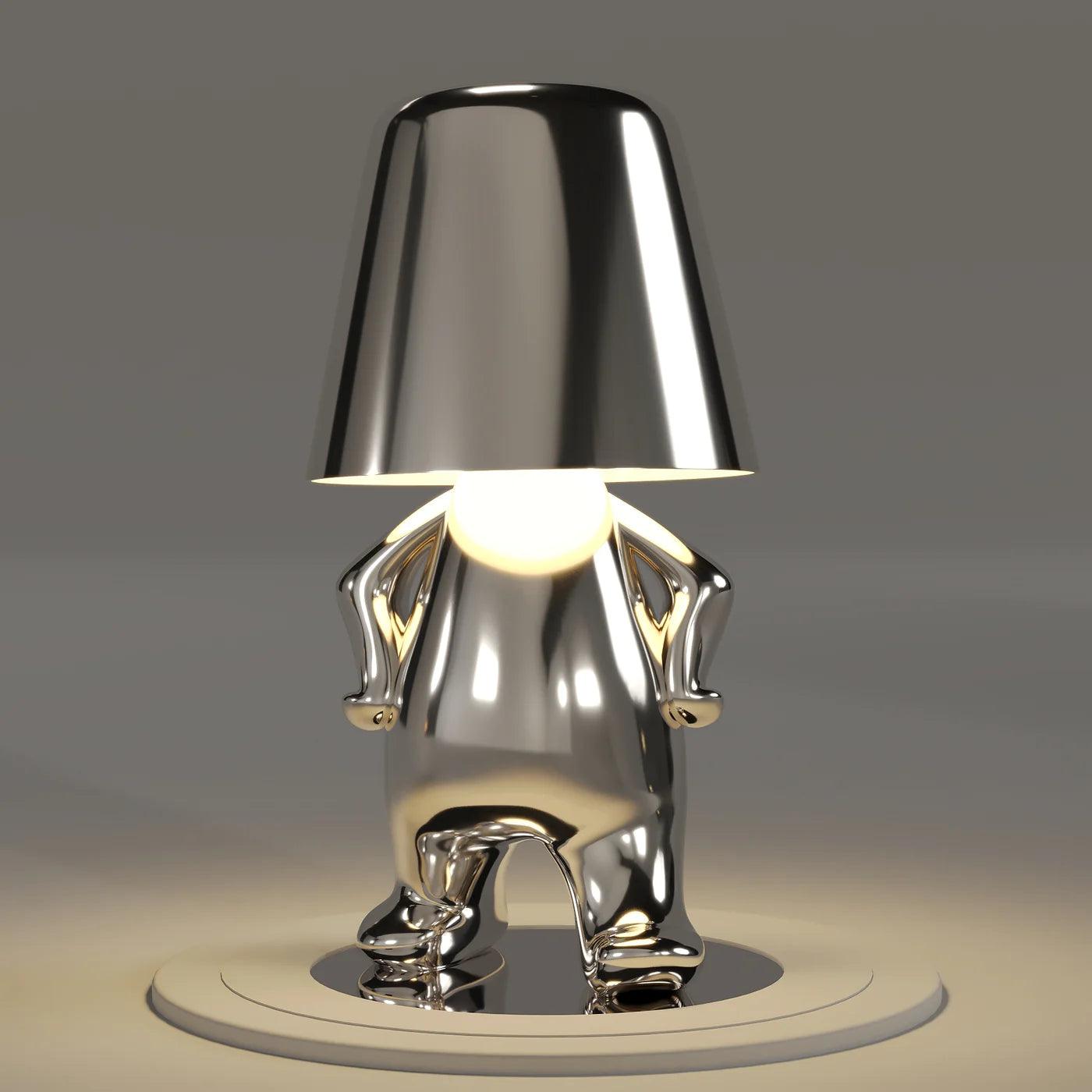 Thinker Brothers Table Lamp featuring Italian minimalist design with sleek, modern metallic finish and flexible lighting.