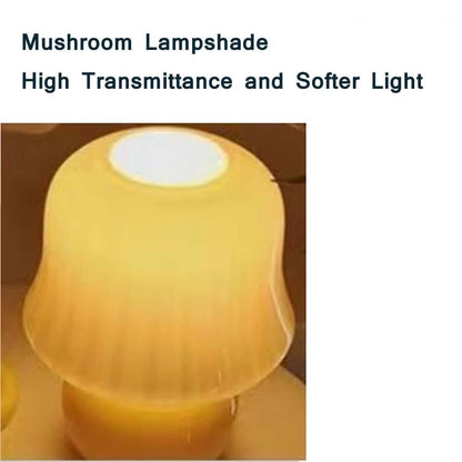 French cream mushroom table lamp with high transmittance and softer light, perfect for cozy interiors.
