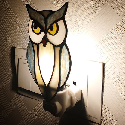 Halloween Stained Glass Pumpkin Night Light for Kids