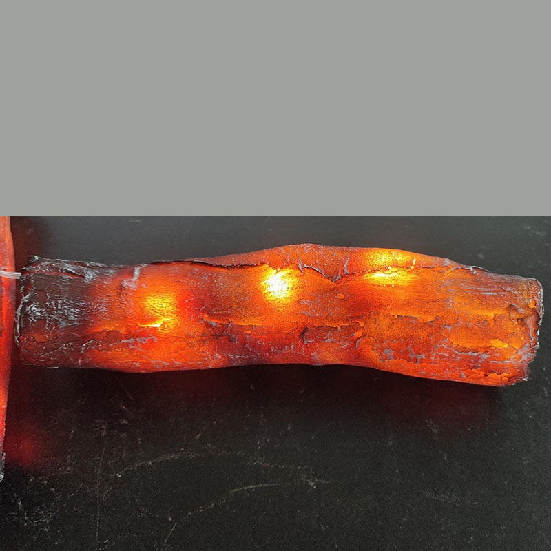 🔥 Realistic Resin Fireplace Logs - Cozy Plug-in Decor Set