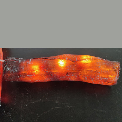 🔥 Realistic Resin Fireplace Logs - Cozy Plug-in Decor Set