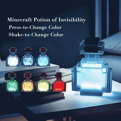 ✨ Minecraft Potion Bottle Lamp – Color-Changing LED Night Light