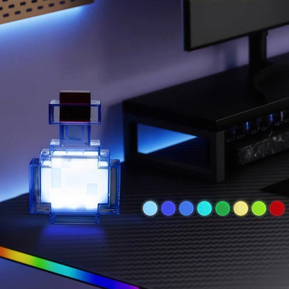 ✨ Minecraft Potion Bottle Lamp – Color-Changing LED Night Light