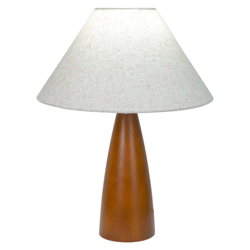 Wabi-Sabi Wooden Table Lamp – 40cm Bedside Ambient Light | Japandi Rustic Lamp | Lumiosa