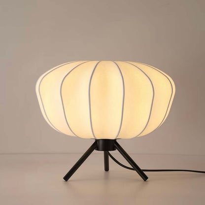 Silk Shade Table Lamp | Modern Vintage Ambient Bedside Light | Lumiosa