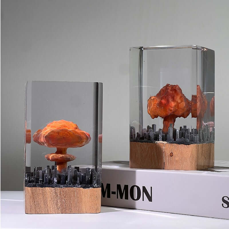 Oppenheimer Mushroom Cloud Resin Night Light – Modern Art Lamp
