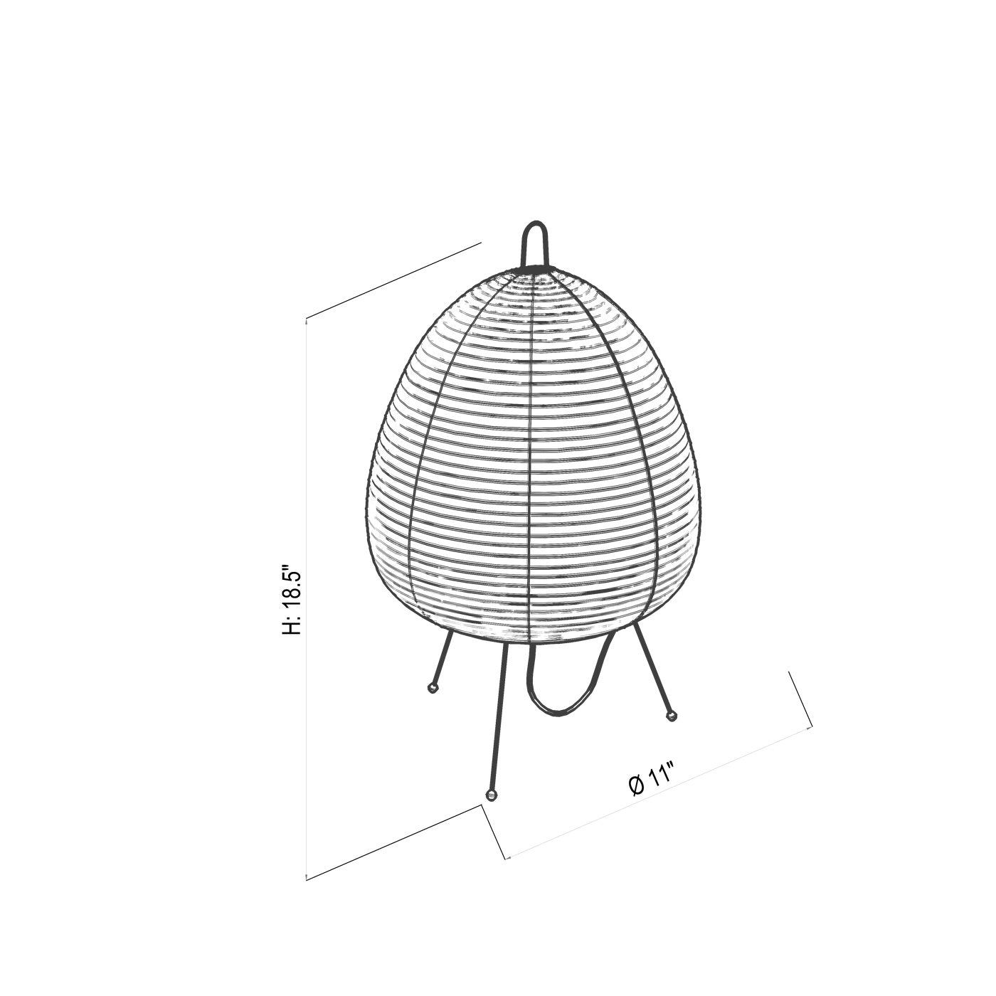 Japandi-style lamp with soft ambient lighting