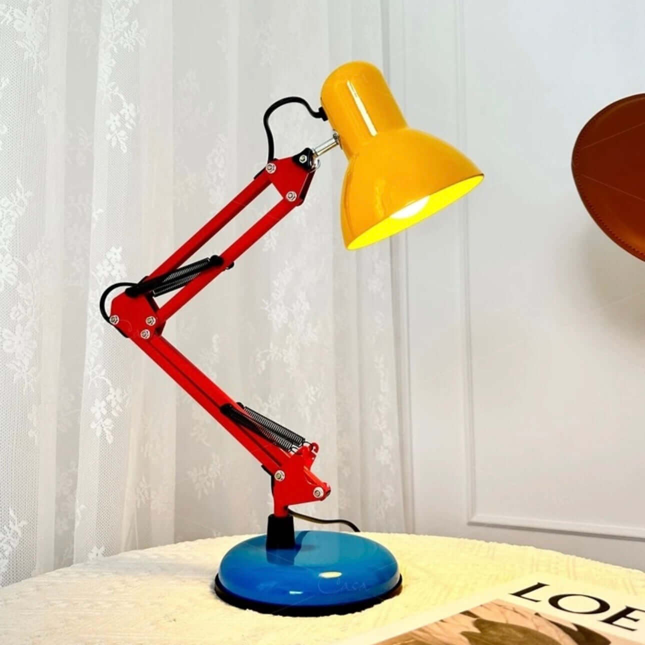 Memphis Macaron Desk Lamp | Modern Long-Arm LED Table Light