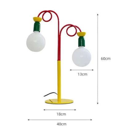 Memphis Macaron Table Lamp | Colorful Retro Bedroom Light