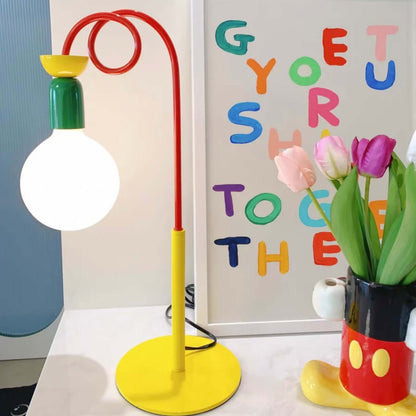 Memphis Macaron Table Lamp | Colorful Retro Bedroom Light