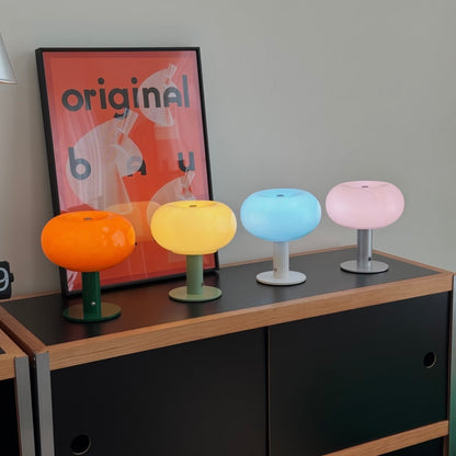 cordless designer glass lamp