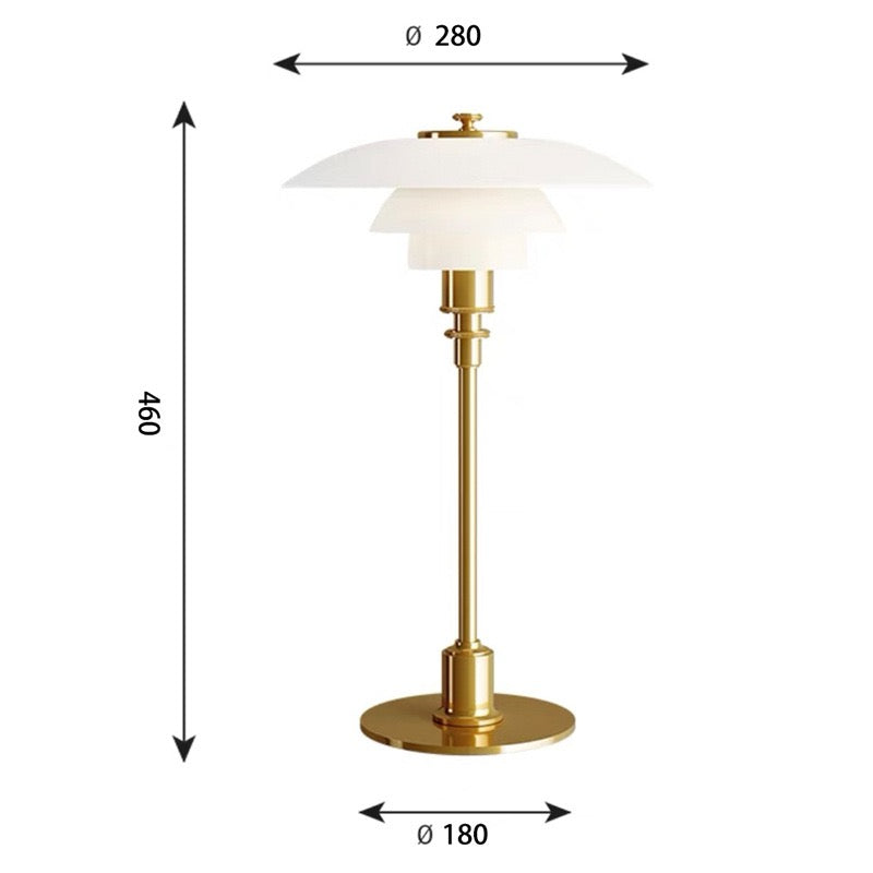 Scandinavian Glass Table Lamp | Ambient Designer Light | Lumiosa