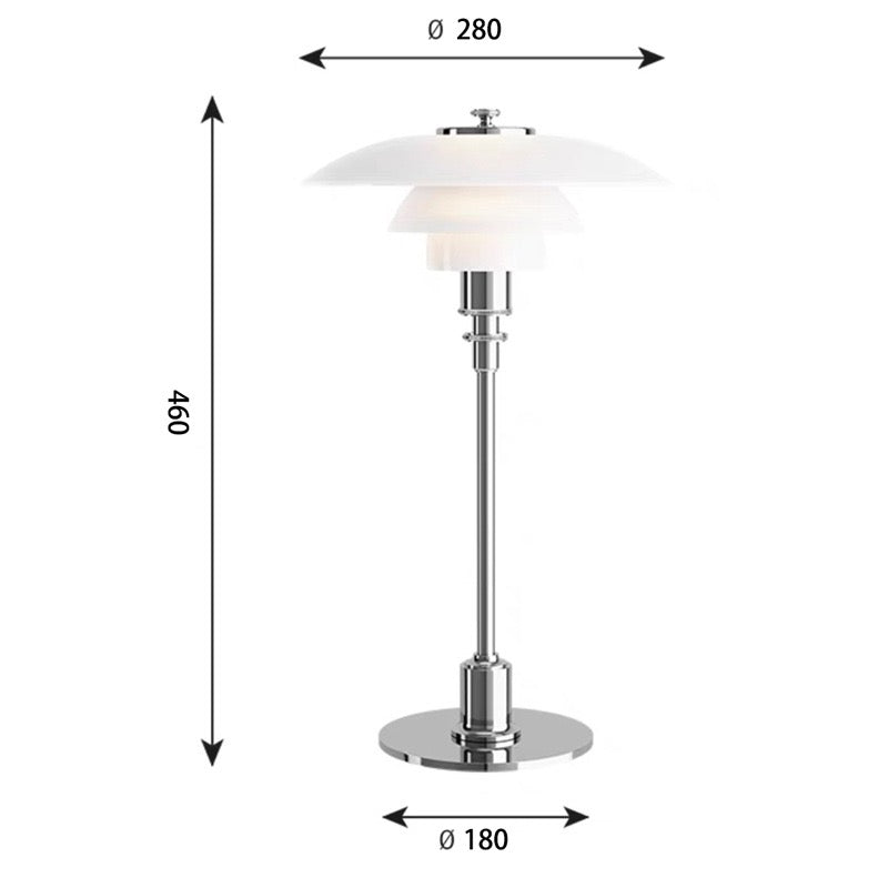Scandinavian Glass Table Lamp | Ambient Designer Light | Lumiosa