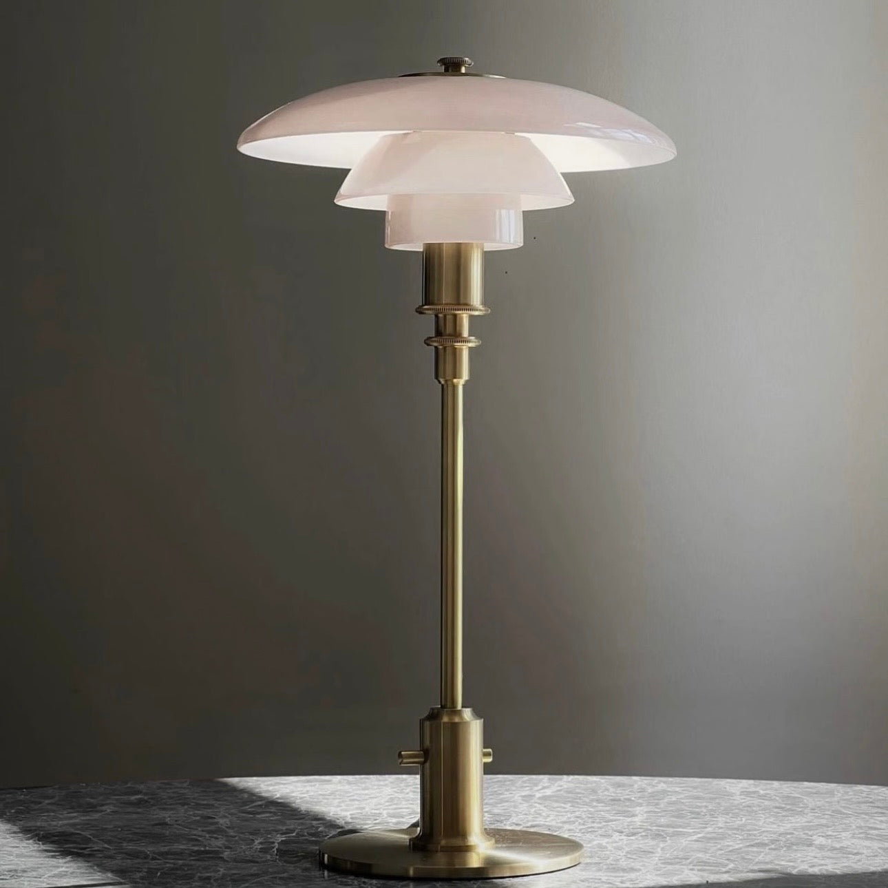 Scandinavian Glass Table Lamp | Ambient Designer Light | Lumiosa