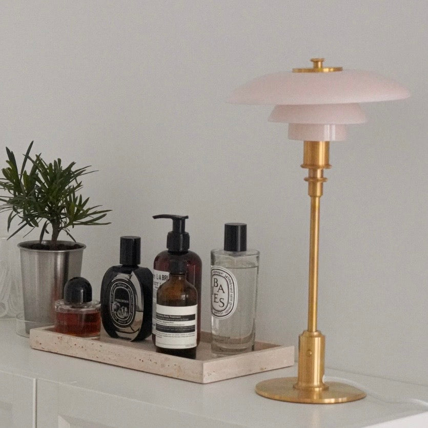 Scandinavian Glass Table Lamp | Ambient Designer Light | Lumiosa