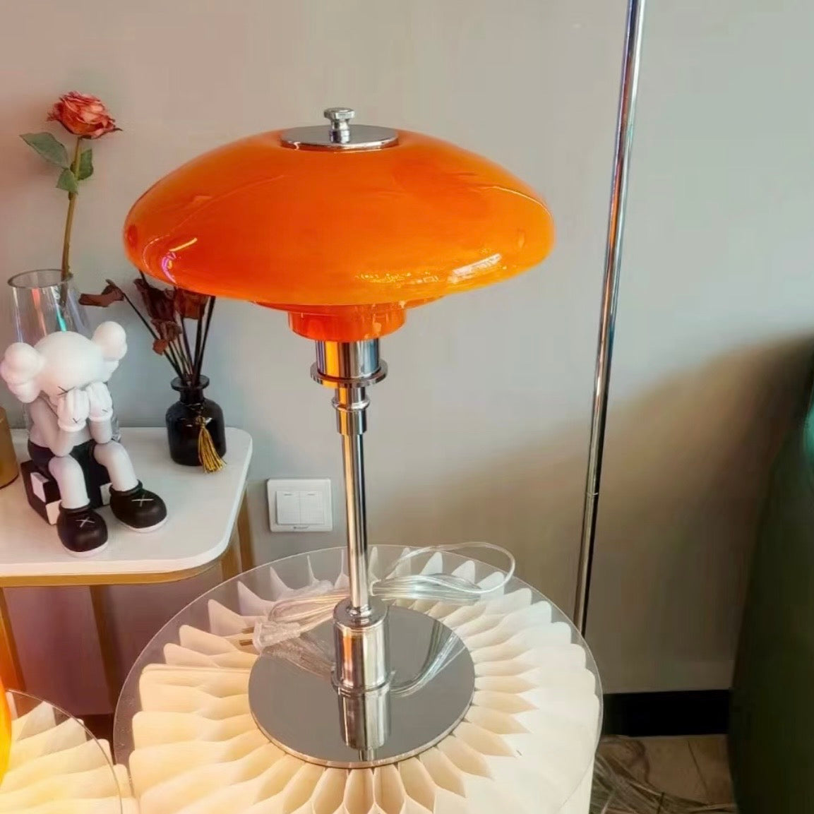 Scandinavian Glass Table Lamp | Ambient Designer Light | Lumiosa
