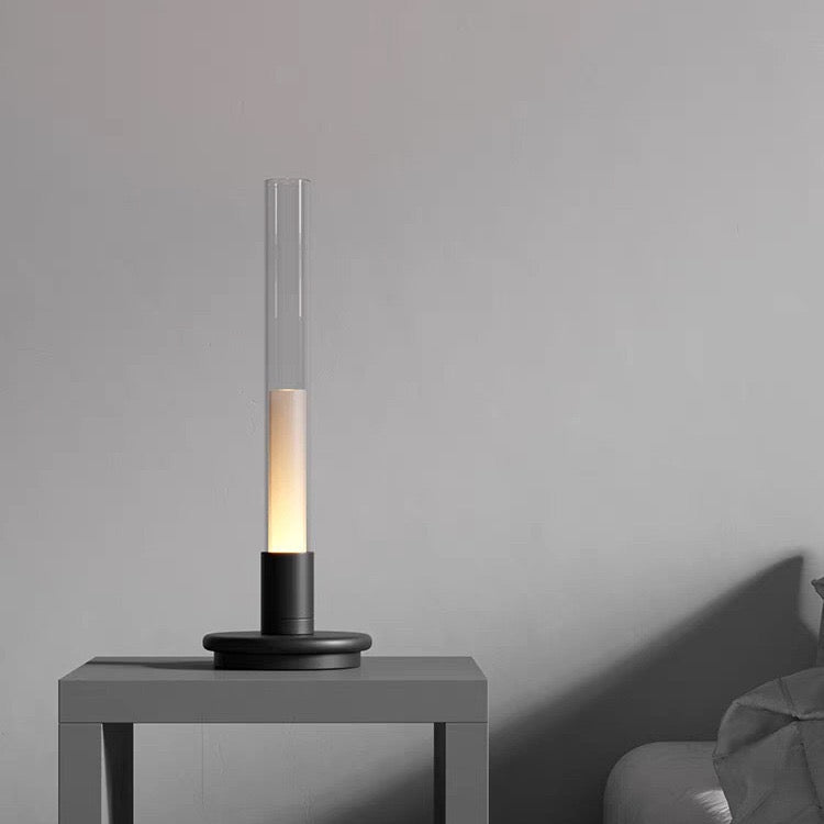 Modern bedside rechargeable table lamp with touch dimming
