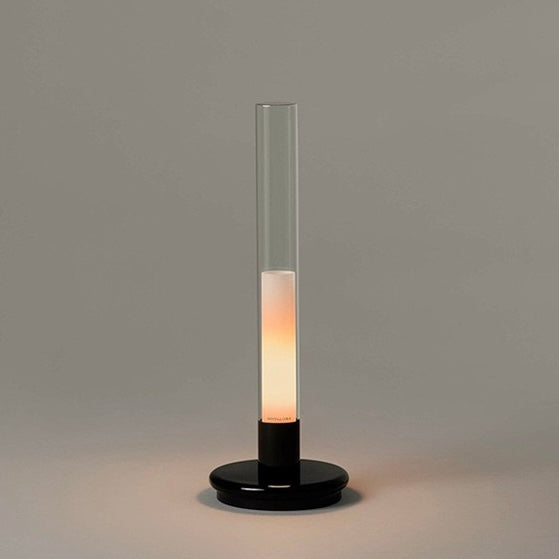 Lumiosa Solis rechargeable candle table lamp on modern dining table