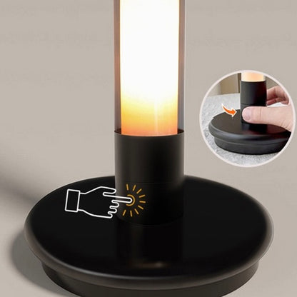 Modern bedside rechargeable table lamp with touch dimming