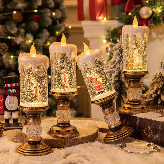 Candle-light Christmascrystal lamp
