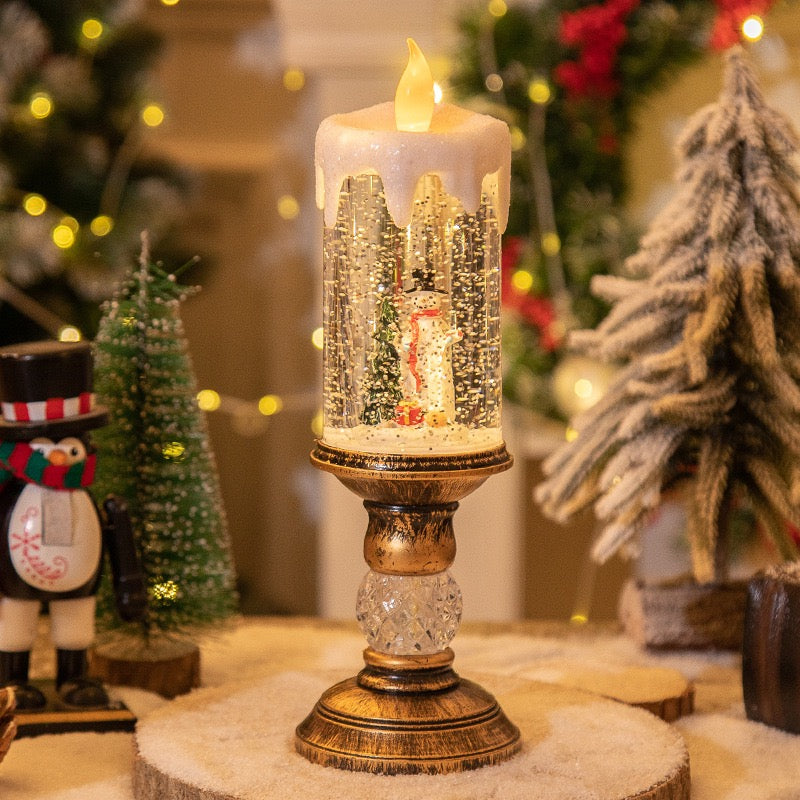 Candle-light Christmascrystal lamp