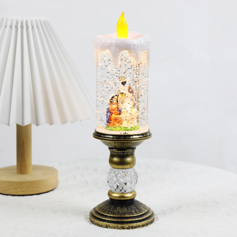 Candle-light Christmascrystal lamp