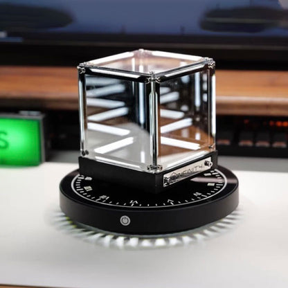 RGB dimmable futuristic desk lamp with infinite reflection technology