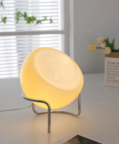 Bauhaus Glass Table Lamp – Modern LED Bedside Light