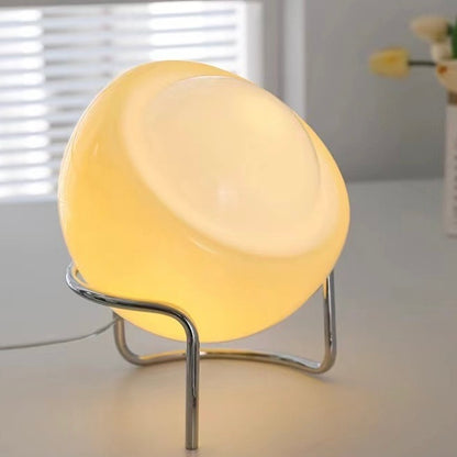 Bauhaus Glass Table Lamp – Modern LED Bedside Light