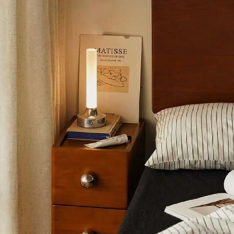 Vintage USB Candle Table Lamp – Dimmable Ambient Night Light