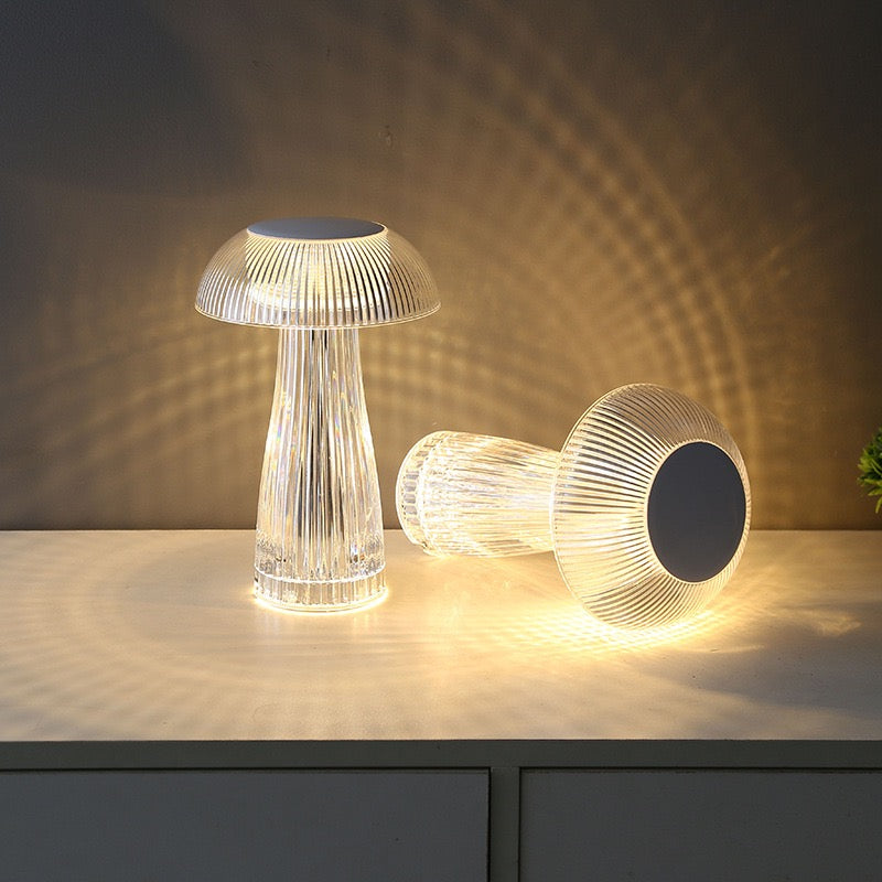 Crystal luxury touch jellyfish night light
