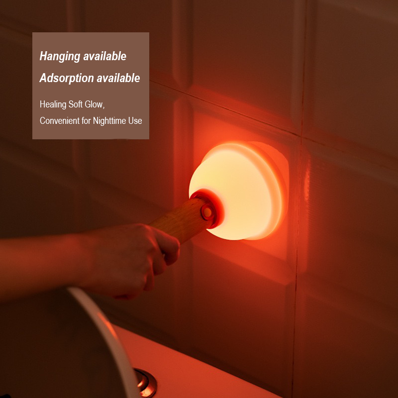 Toilet plunger-Shaped silicone night light: quirky ambiance lamp