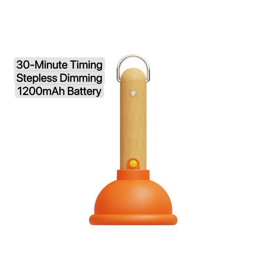 Toilet plunger-Shaped silicone night light: quirky ambiance lamp