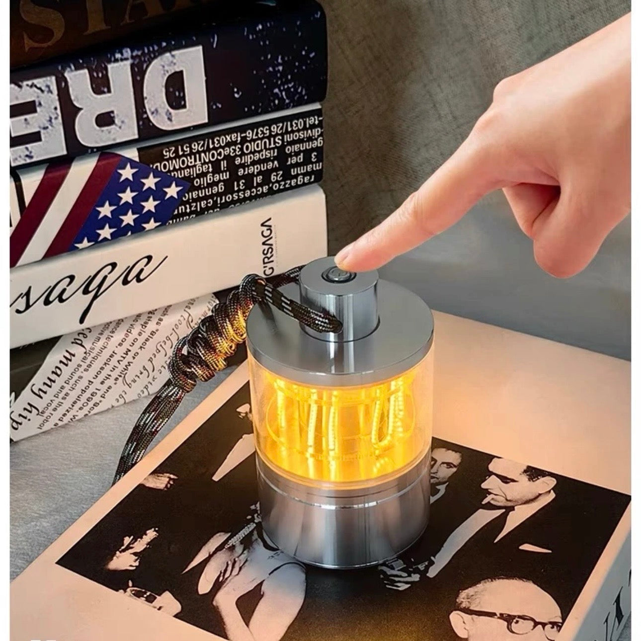 Rechargeable handheld camping lantern with Type-C charging port