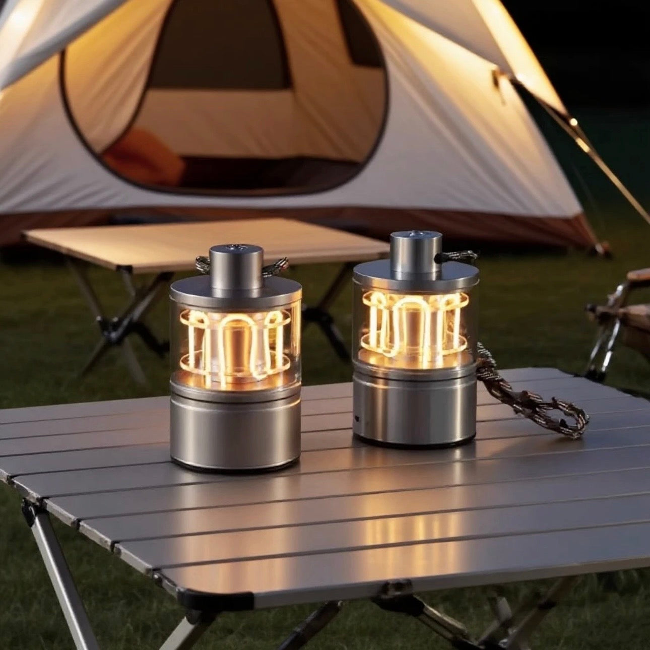 Silver weight-shaped portable night light for modern home decor