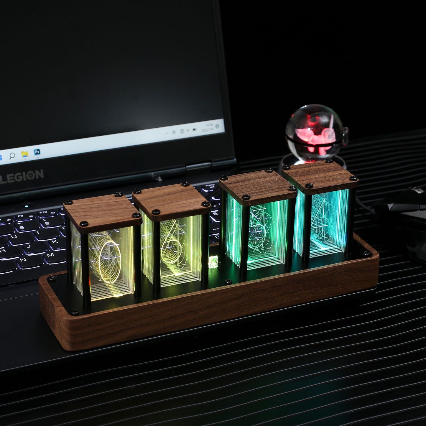 Retro Neon Clock App-Controlled RGB Colors