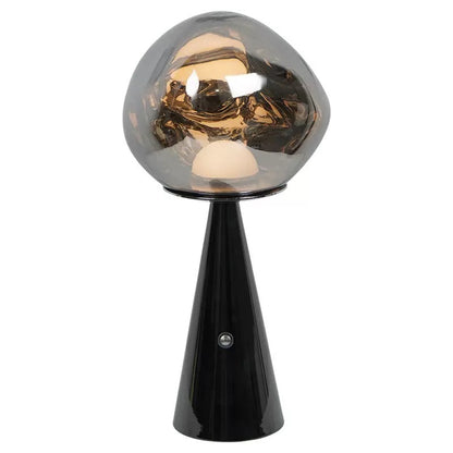 Portable rechargeable lava bedside lamp for bedroom