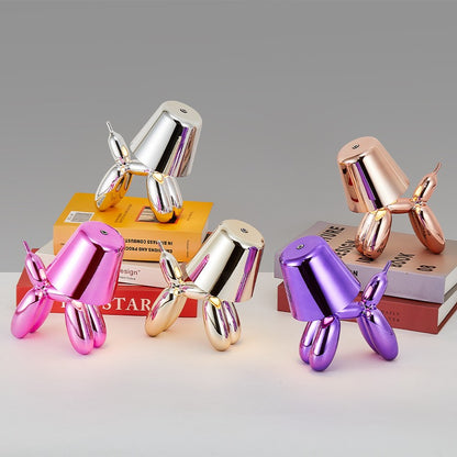 Balloon Dog Table Lamp - Cordless LED Dimmable Night Light | Aesthetic Home Decor & Portable Camping Lantern - USB Rechargeable