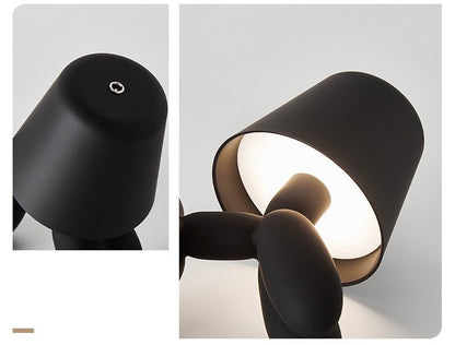 Balloon Dog Table Lamp - Cordless LED Dimmable Night Light | Aesthetic Home Decor & Portable Camping Lantern - USB Rechargeable