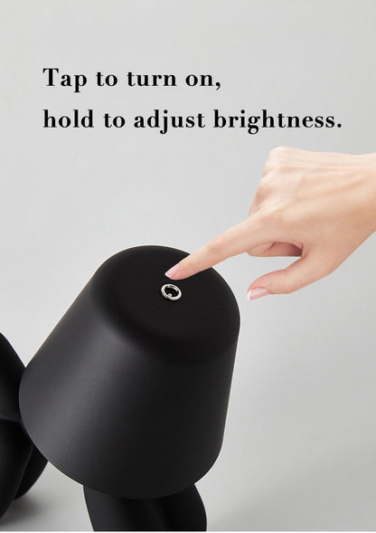 Balloon Dog Table Lamp - Cordless LED Dimmable Night Light | Aesthetic Home Decor & Portable Camping Lantern - USB Rechargeable