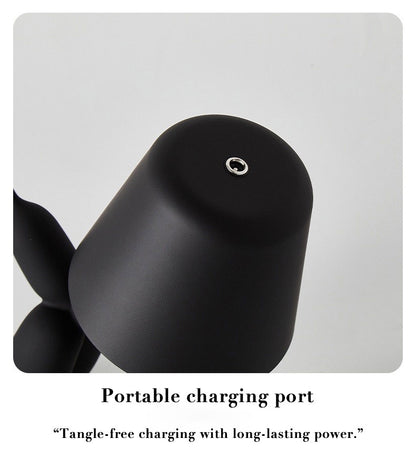 Balloon Dog Table Lamp - Cordless LED Dimmable Night Light | Aesthetic Home Decor & Portable Camping Lantern - USB Rechargeable