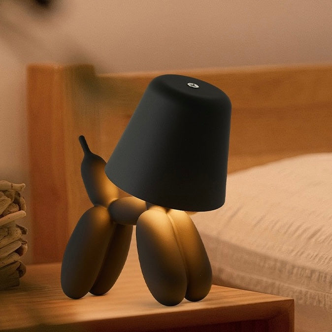 Balloon Dog Table Lamp - Cordless LED Dimmable Night Light | Aesthetic Home Decor & Portable Camping Lantern - USB Rechargeable