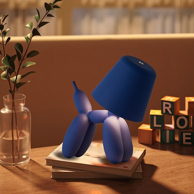 Balloon Dog Table Lamp - Cordless LED Dimmable Night Light | Aesthetic Home Decor & Portable Camping Lantern - USB Rechargeable