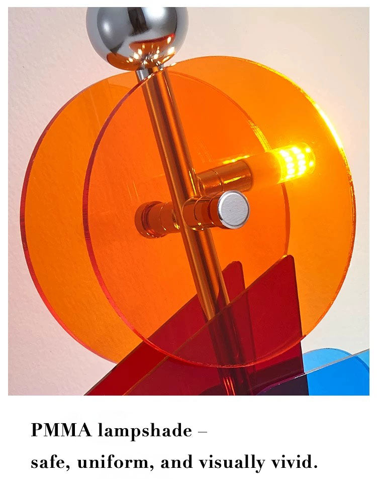 Memphis Style Designer Table Lamp - Modern Creative Bedside Light for Bedroom & Study | Eye-Caring LED Decor Lamp