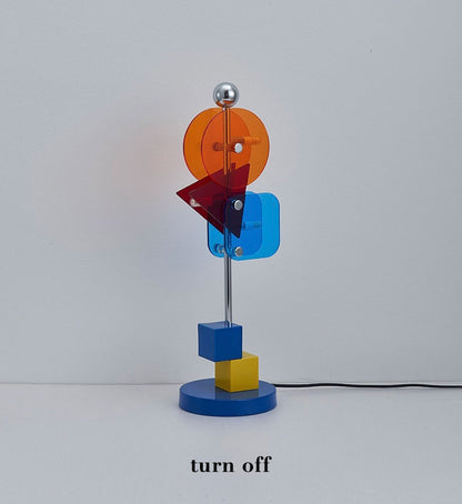 Memphis Style Designer Table Lamp - Modern Creative Bedside Light for Bedroom & Study | Eye-Caring LED Decor Lamp