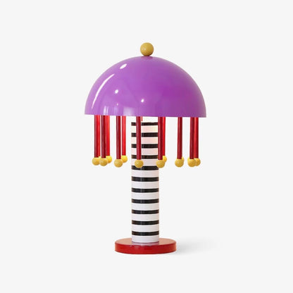 Memphis Style Italian Designer Table Lamp - Colorful Boho Night Light for Kids Room & Nursery | Artistic Iron Bedside Lamp