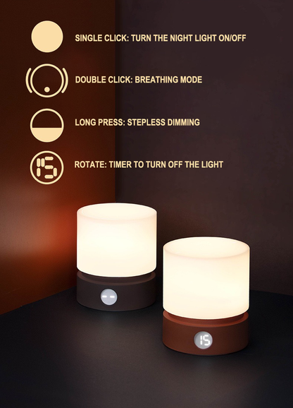 Rechargeable cylinder-shaped LED night light
