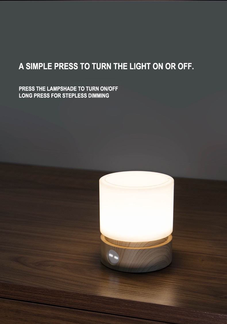 Rechargeable cylinder-shaped LED night light