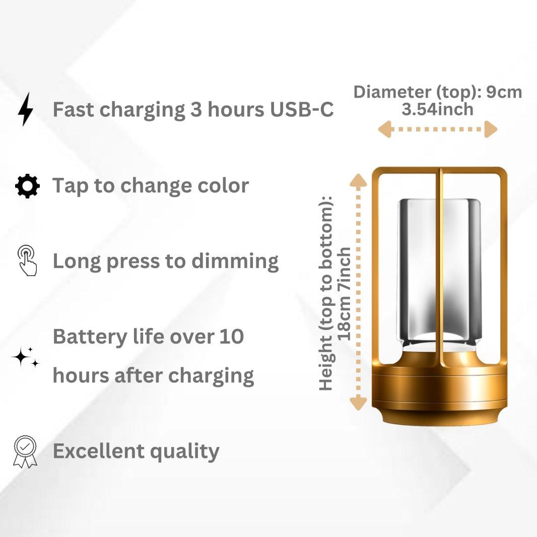 Japan Crystal Lantern features USB-C fast charging, adjustable brightness, and a minimalistic design for stylish illumination.