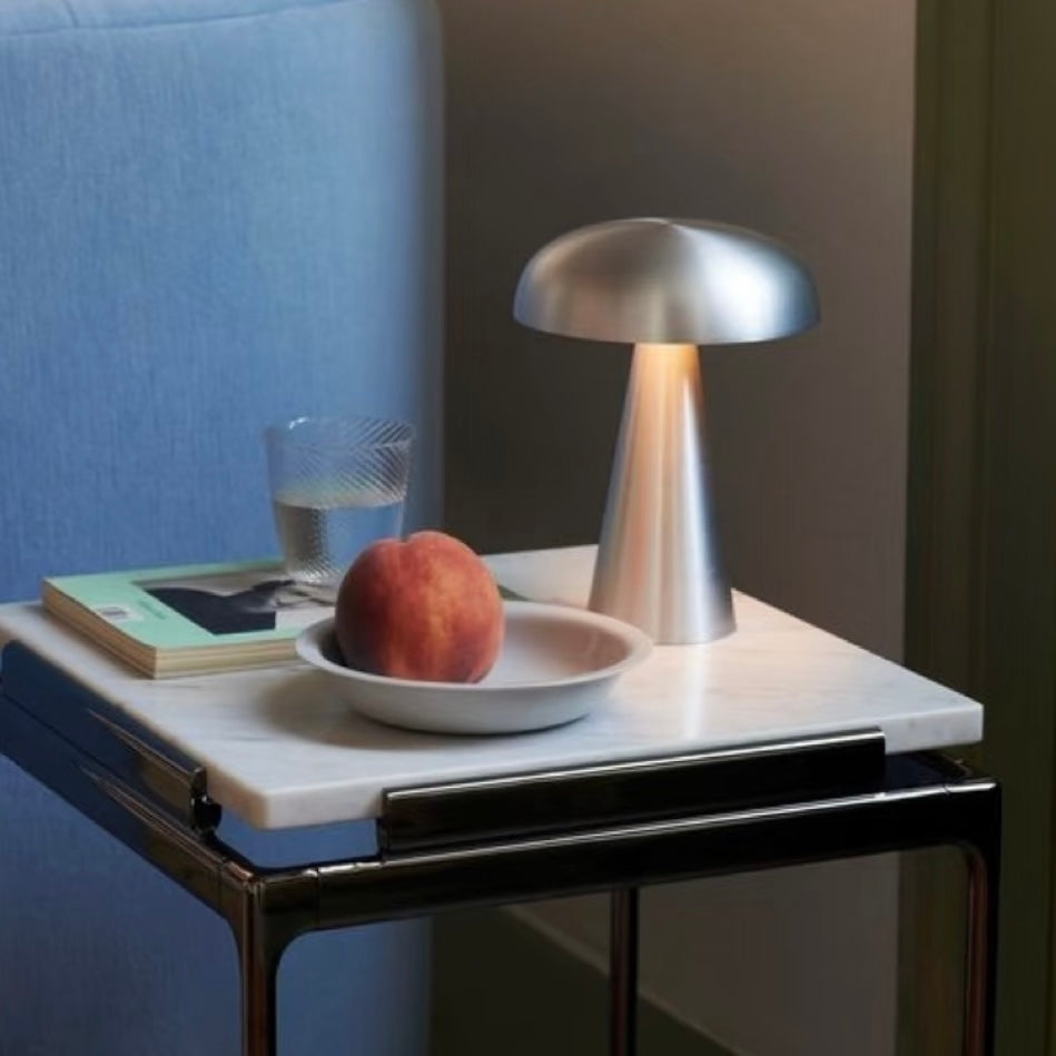 Touch dimming mushroom table lamp for study or bedroom